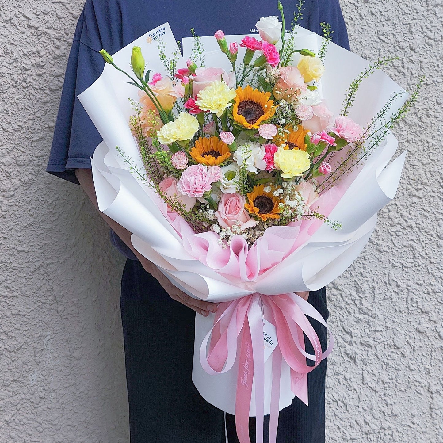 Assorted Sweet Pink and Yellow Flowers Extra Large Bouquet