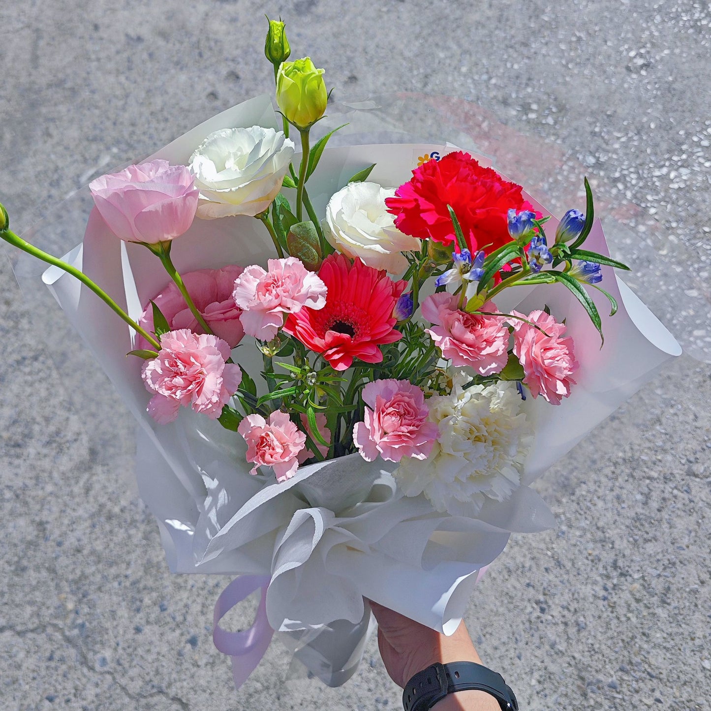 Assorted Pink Flowers Minimal Bouquet