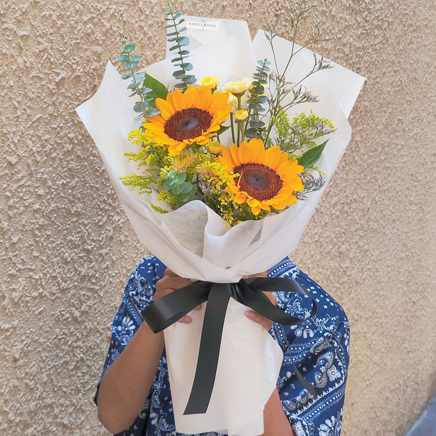 Two Sunflowers with Assorted Yellow Flowers Bouquet