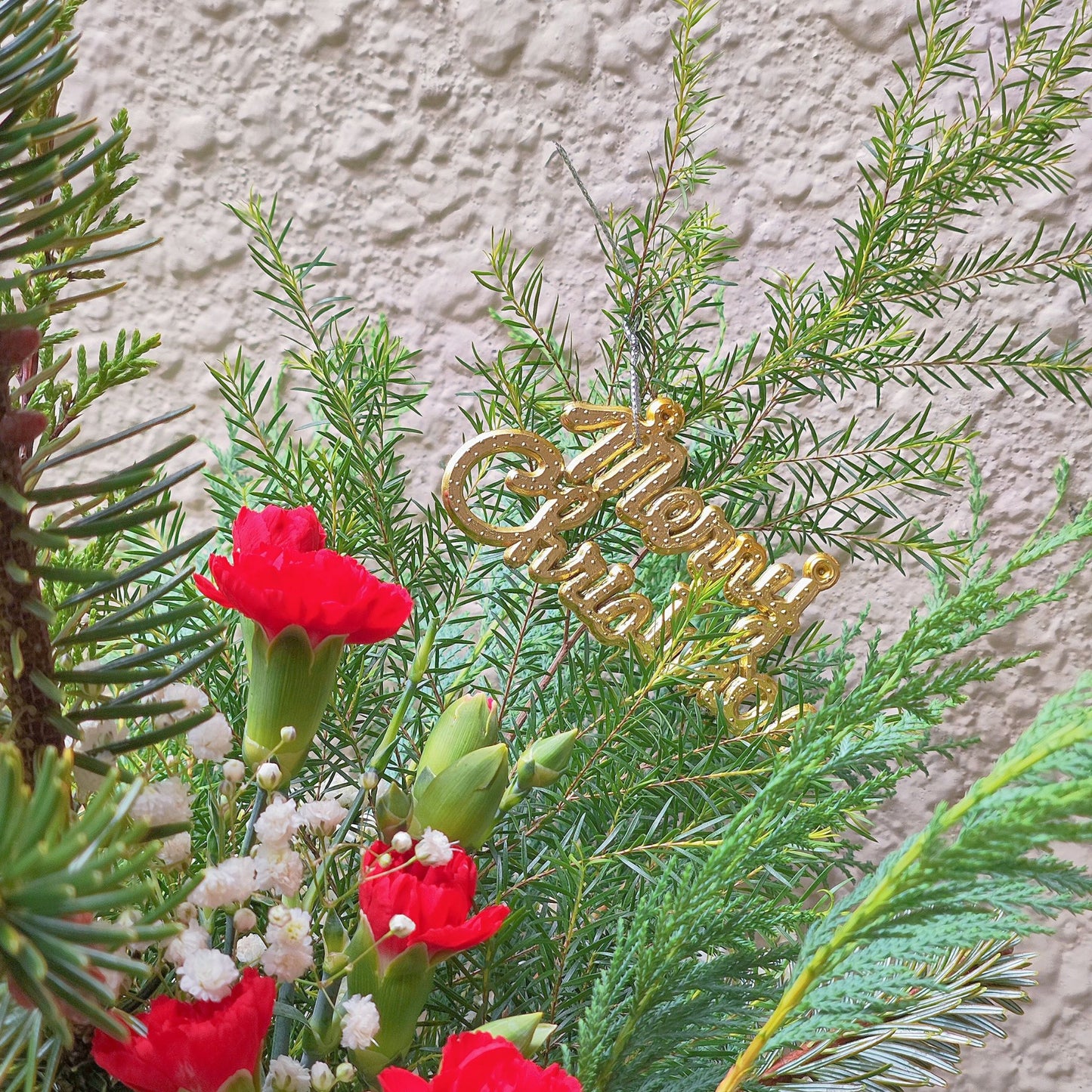 Assorted Christmas Pines in Large Vase Arrangement