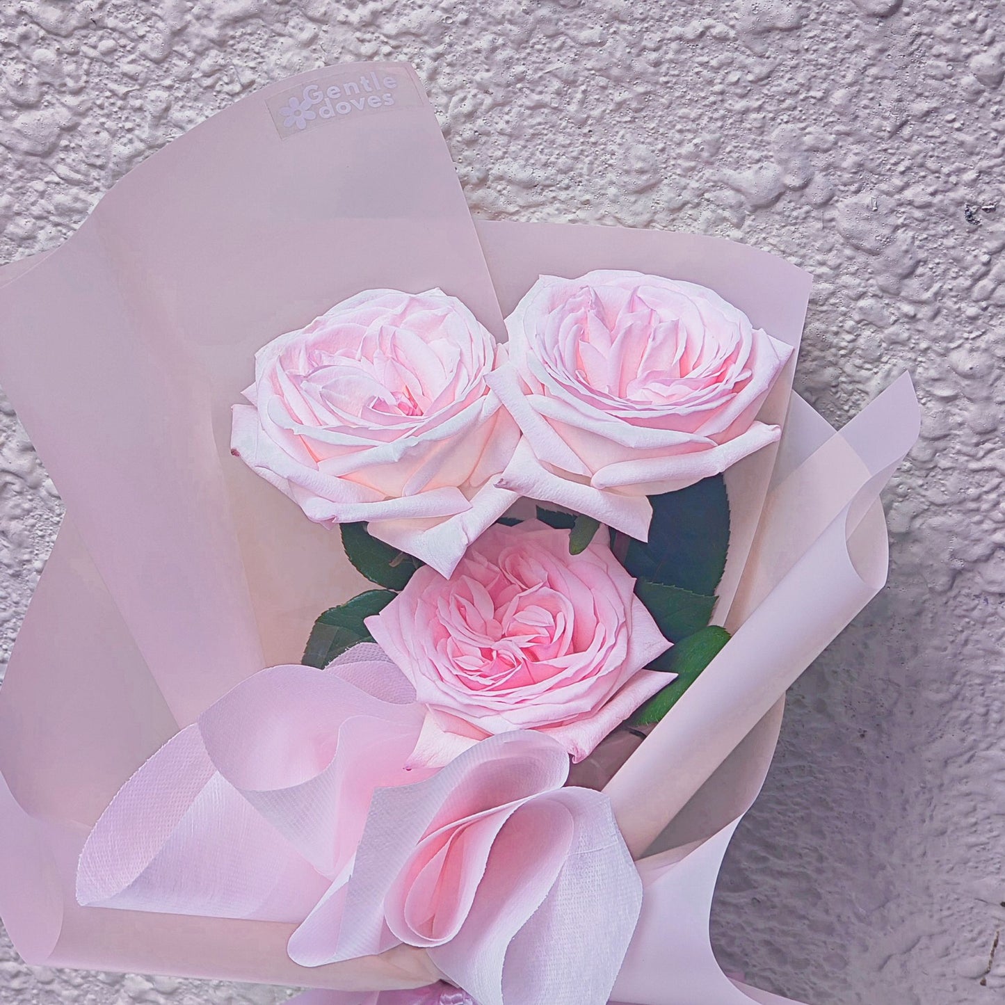 Soft Pink English Roses Bouquet