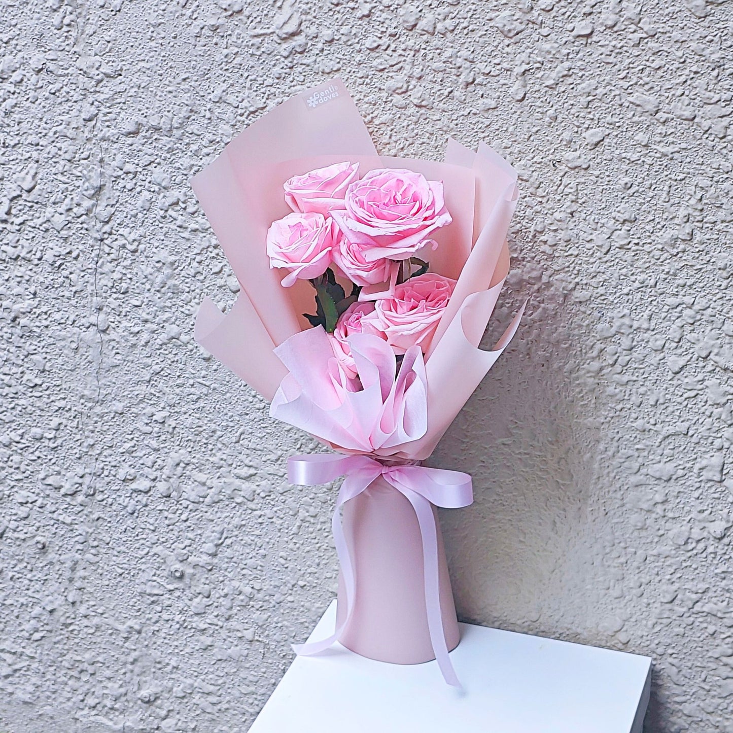 Soft Pink English Roses Bouquet
