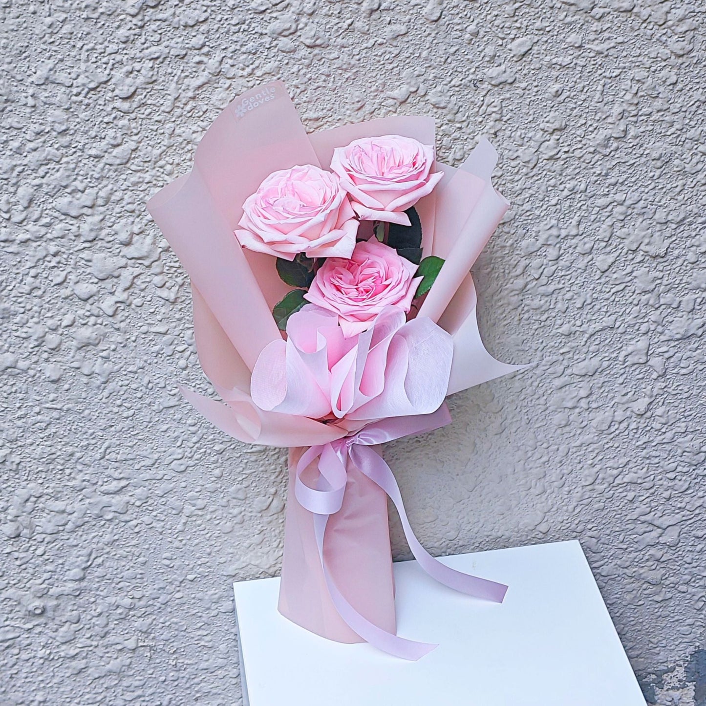 Soft Pink English Roses Bouquet