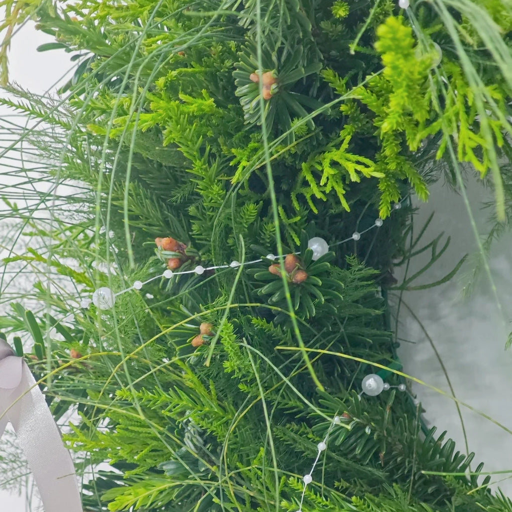 Minimalist Fraser Fir & Pine Christmas Wreath