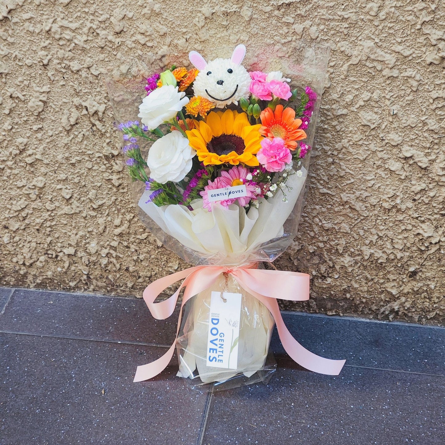 Assorted Flowers with Little Bunny Small Bouquet