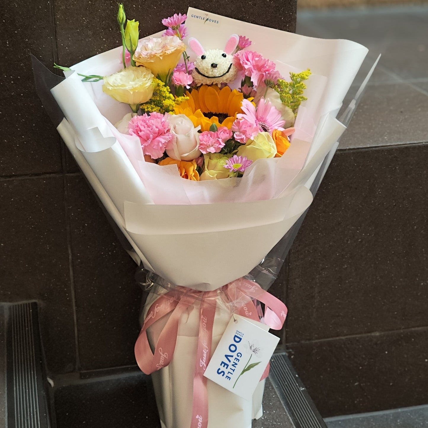 Assorted Flowers with Little Bunny Large Bouquet