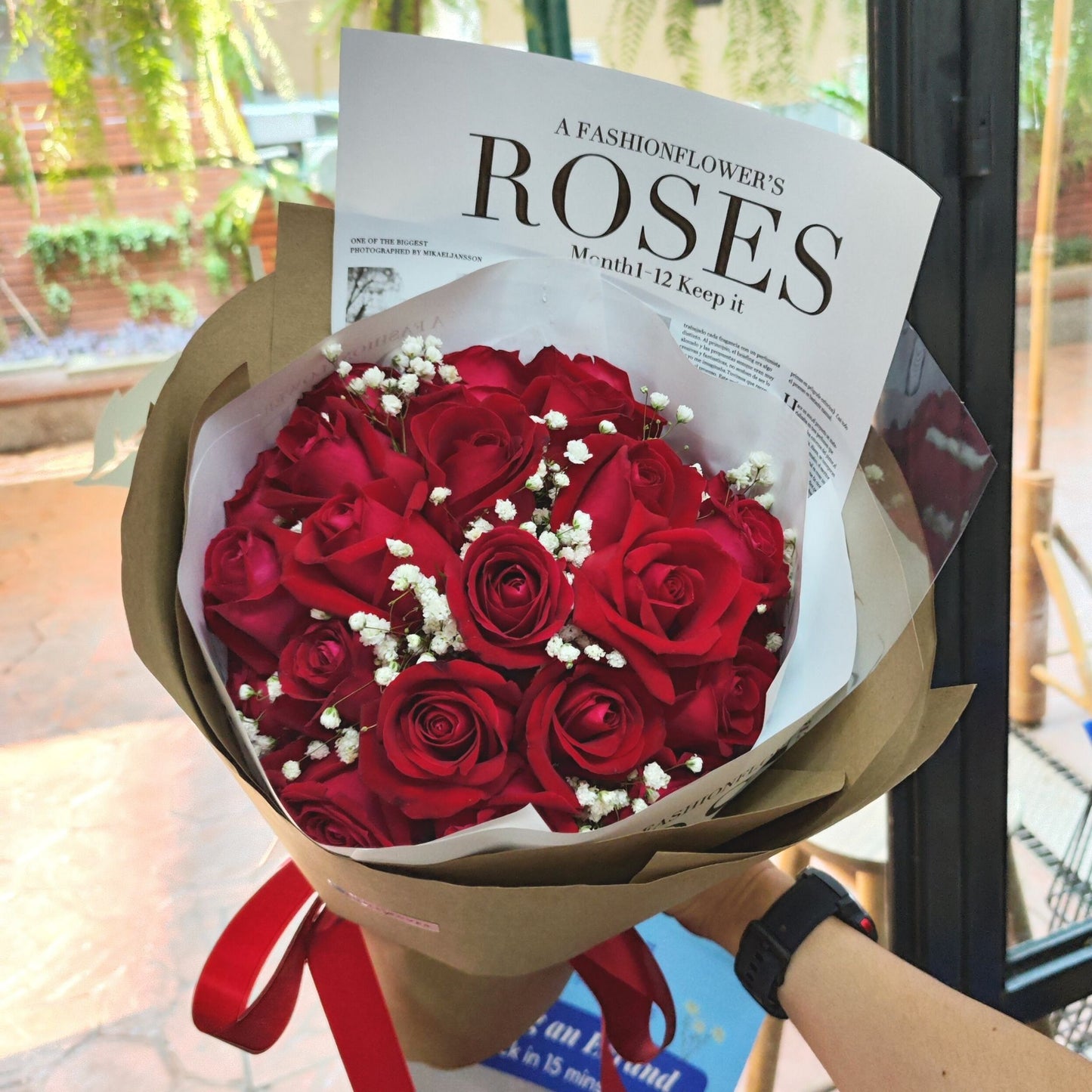 Twenty - Five Red Roses Bouquet