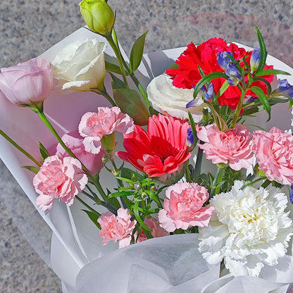 Assorted Pink Flowers Minimal Bouquet