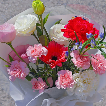 Assorted Pink Flowers Minimal Bouquet