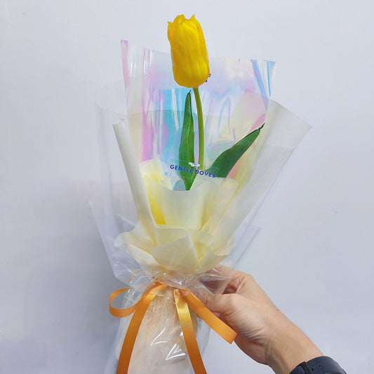 Single Yellow Tulip Bouquet