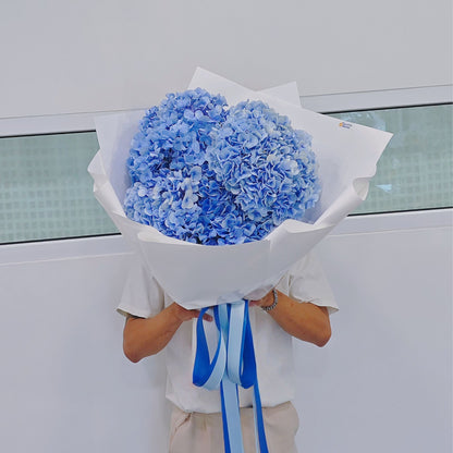 Imported Soft Blue Hydrangeas Bouquet
