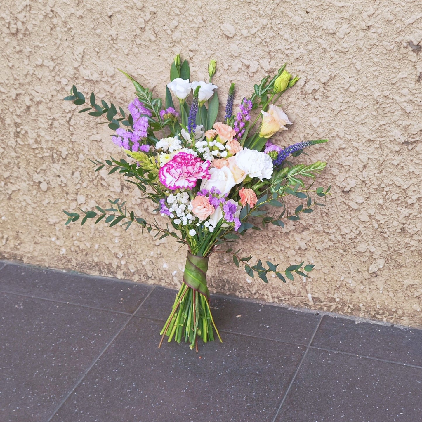 Assorted Purple & Orange Hand-Tied Bouquet