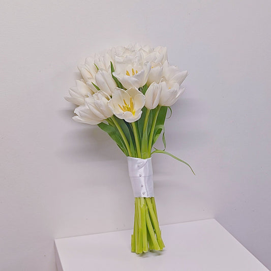 Twenty White Tulips Hand-Tied Bouquet