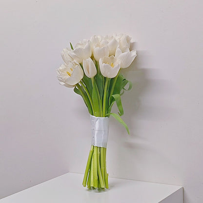 Twenty White Tulips Hand-Tied Bouquet