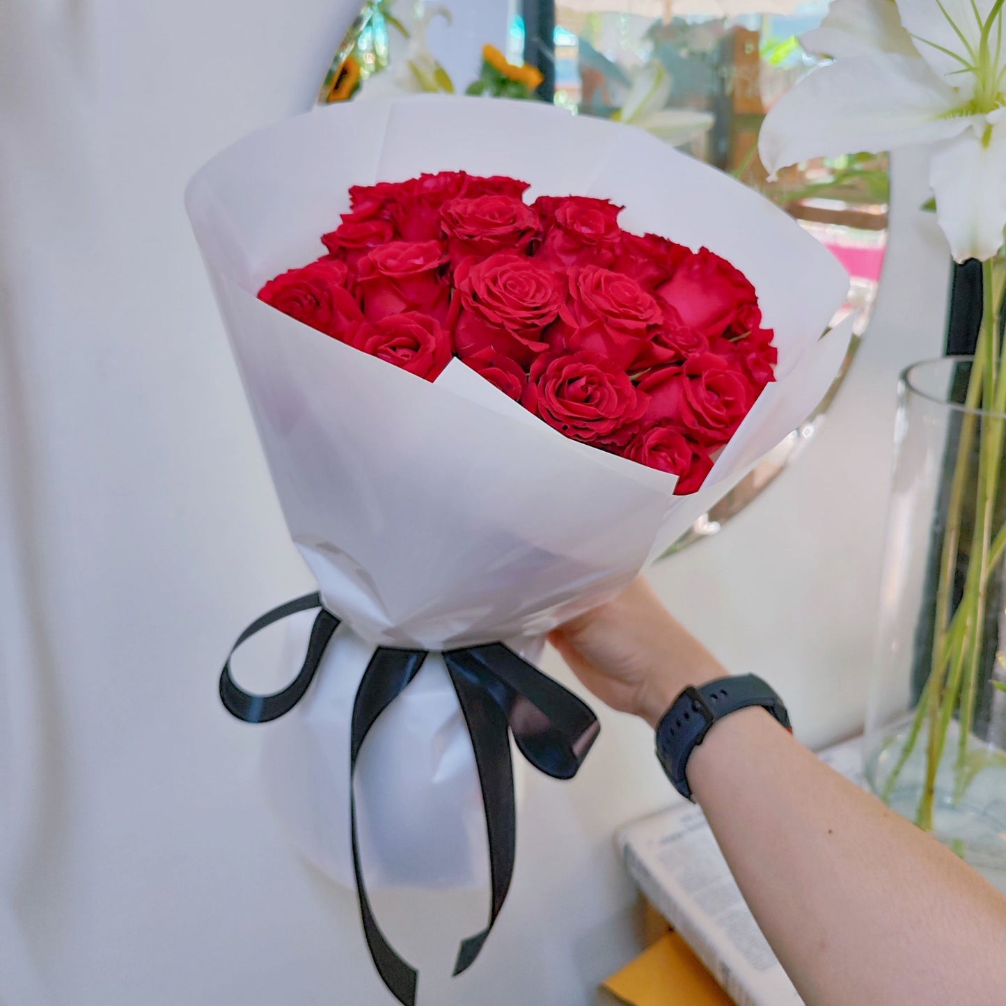 Twenty-Five Red Roses Bouquet