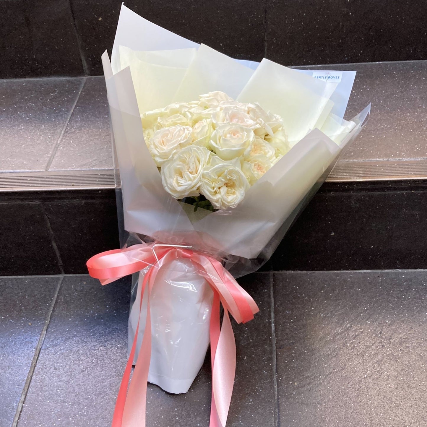 Twenty-Five White English Roses Bouquet