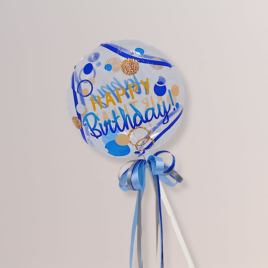 ลูกโป่งวันเกิด "Happy Birthday" สีน้ำเงิน ขนาด 18 นิ้ว