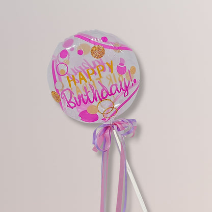 “Happy Birthday” Balloon – 18 Inches (Pink)