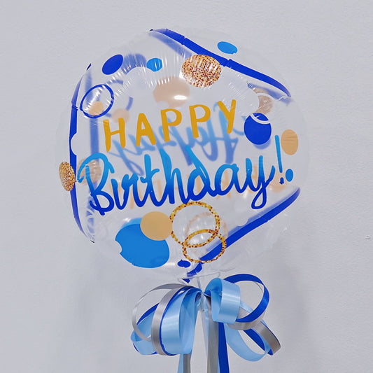 ลูกโป่งวันเกิด "Happy Birthday" สีน้ำเงิน ขนาด 18 นิ้ว