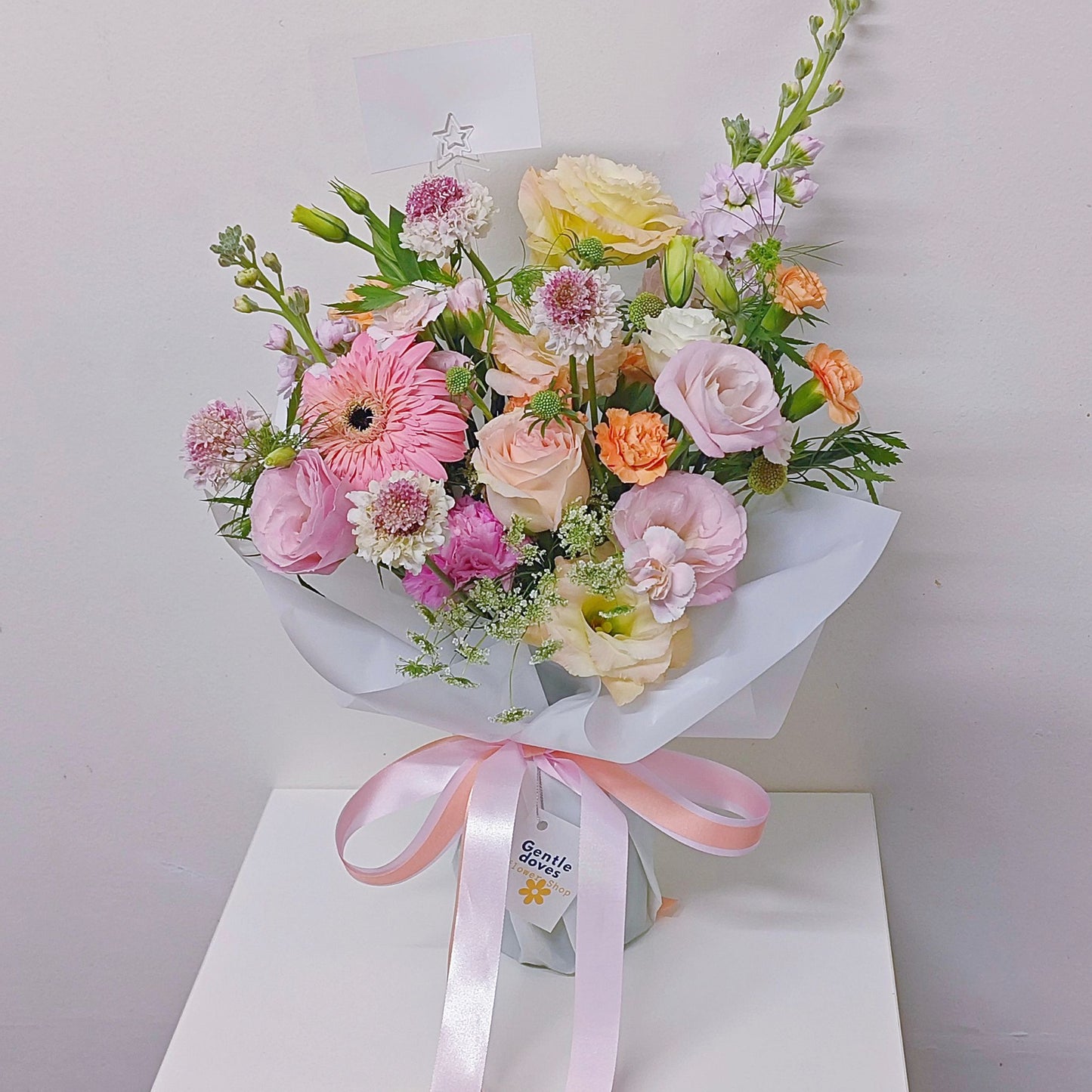 Assorted Pink and Colorful Flowers in Medium Vase Arrangement