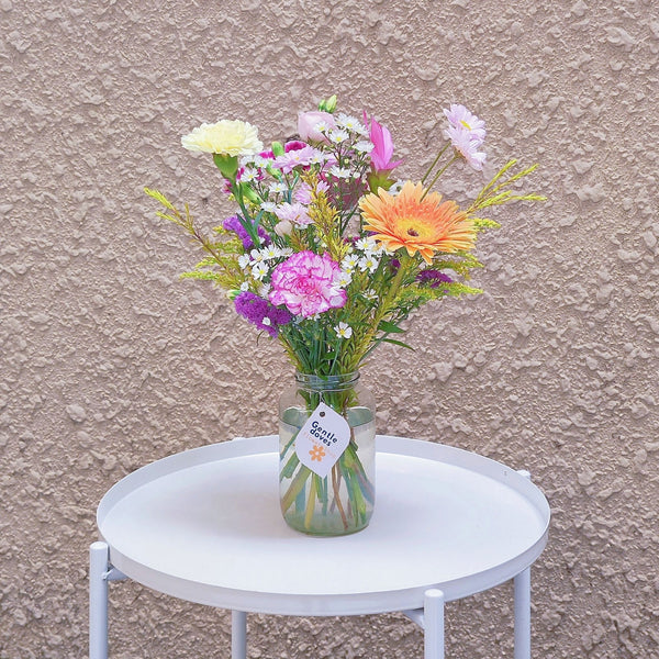 Assorted Flowers with Foliage Natural Style in Medium Vase Arrangement