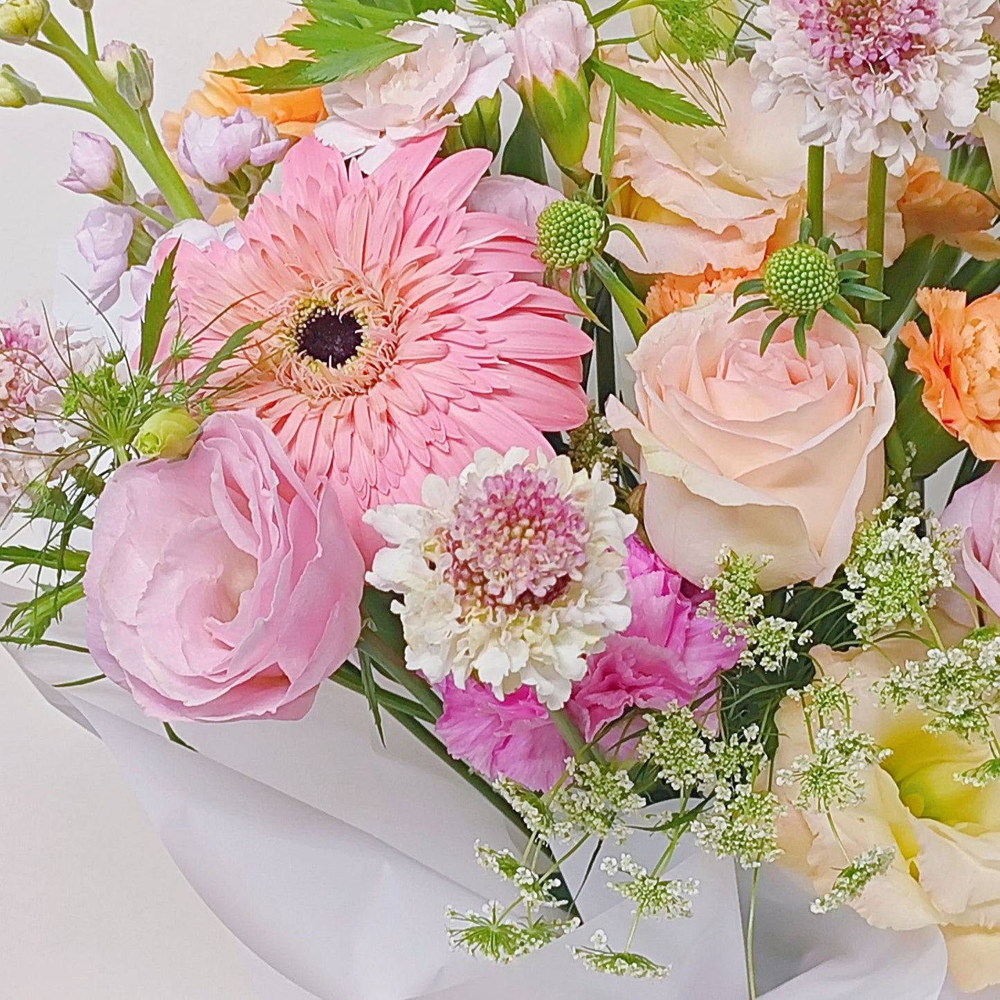 Assorted Pink and Colorful Flowers in Medium Vase Arrangement