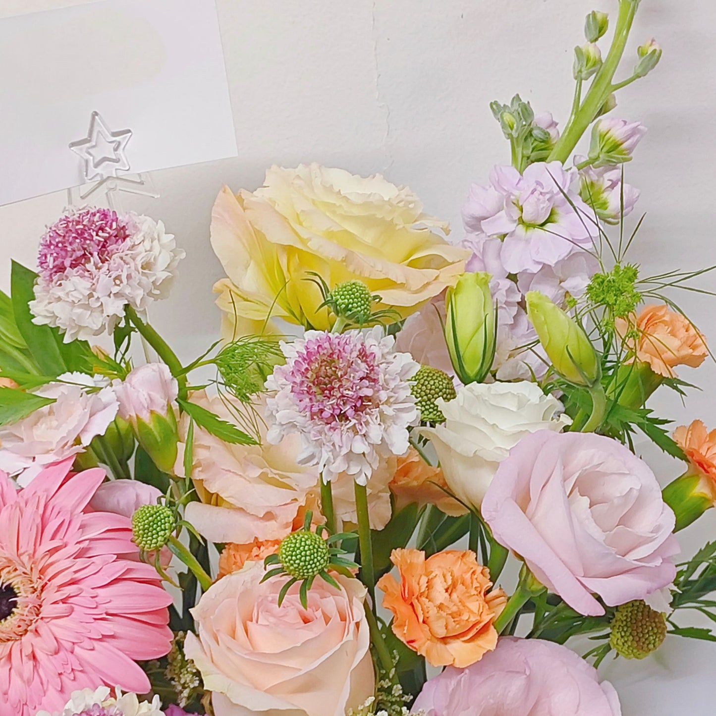 Assorted Pink and Colorful Flowers in Medium Vase Arrangement