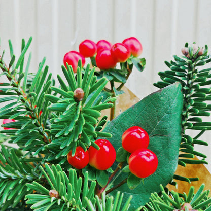 Fresier Firs and Red Berries Small Bouquet