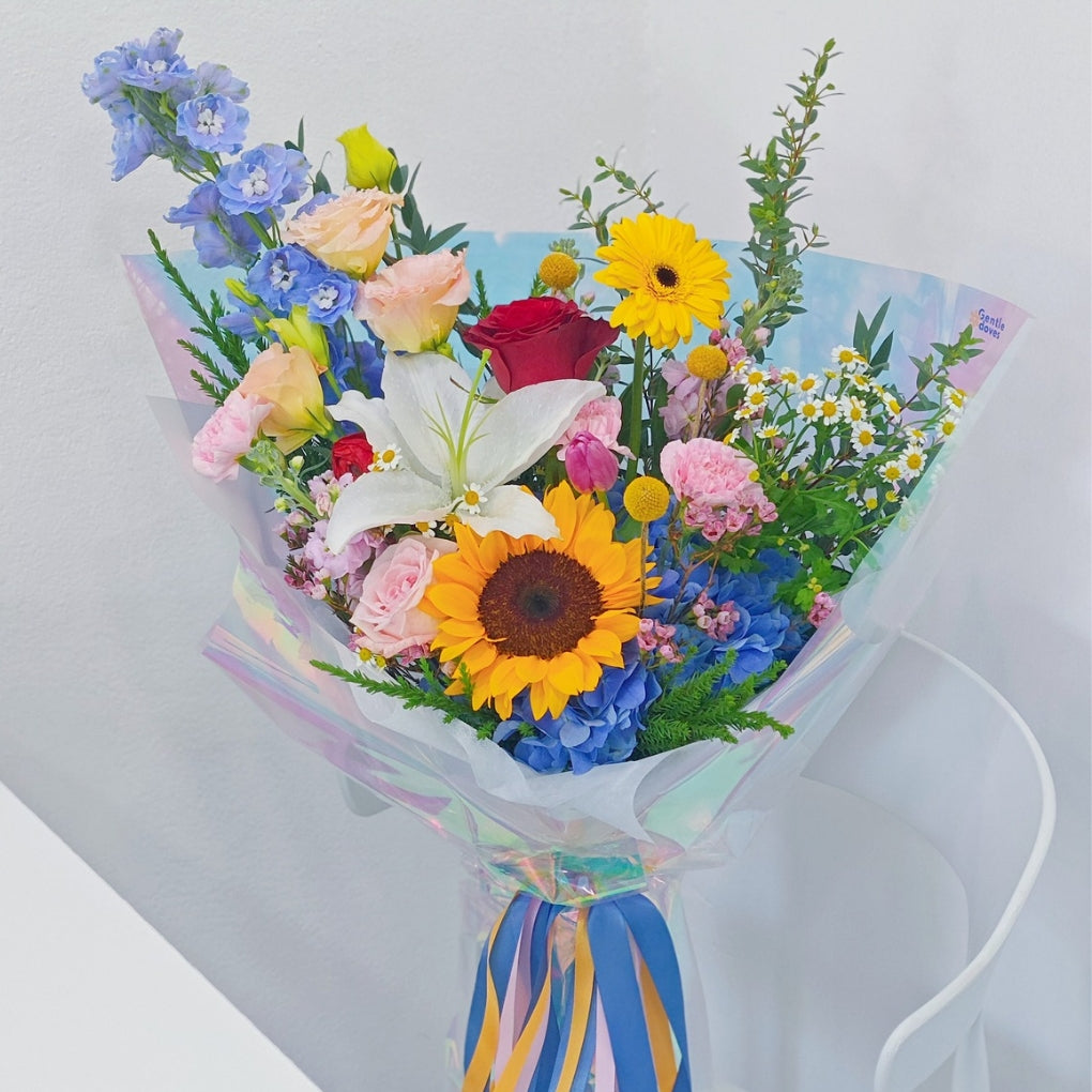 Assorted Vivid and Colorful Flowers Large Bouquet