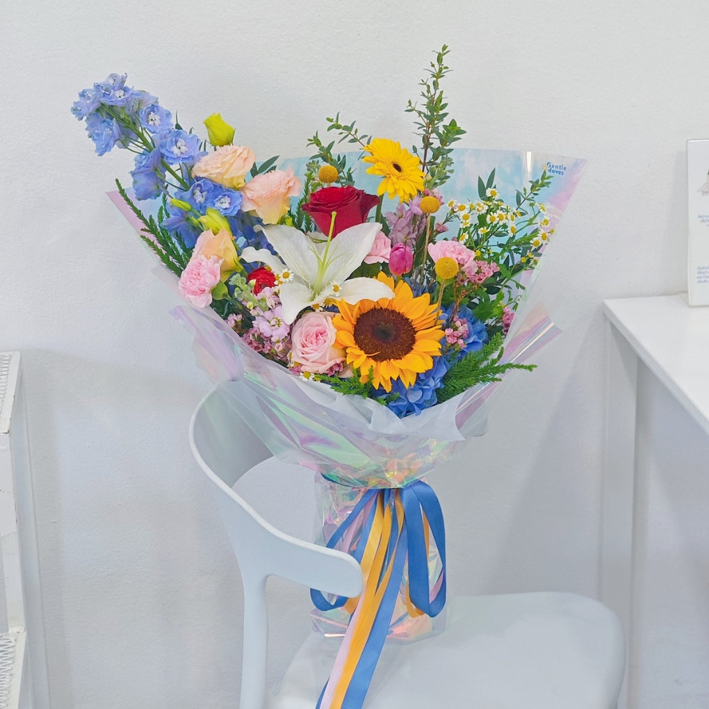 Assorted Vivid and Colorful Flowers Large Bouquet