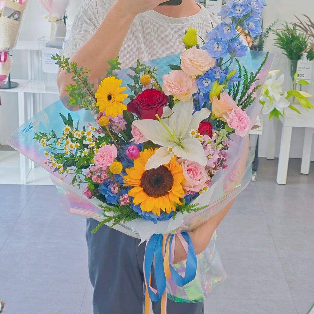 Assorted Vivid and Colorful Flowers Large Bouquet